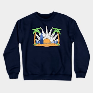 beach time surfing vocation Crewneck Sweatshirt